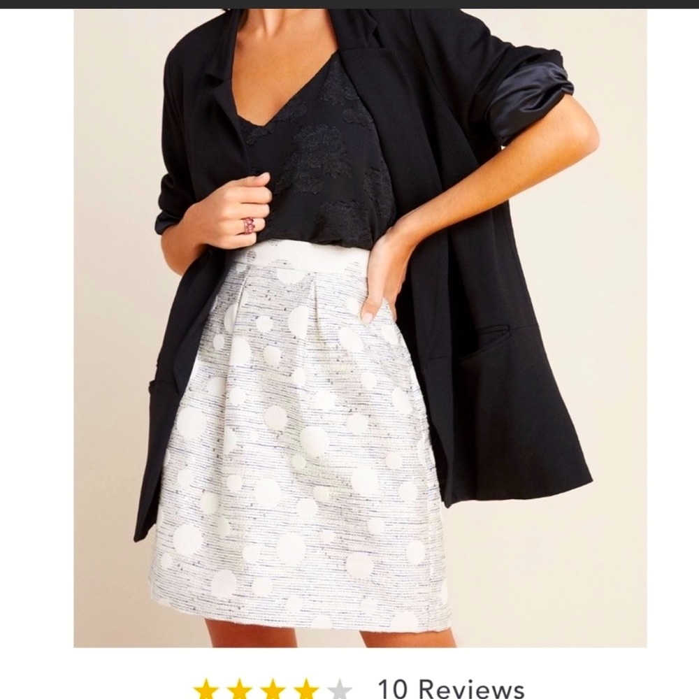 Anthropologie Maeve Dotted Jacquard Skirt